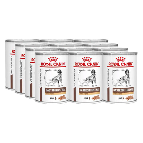 Royal Canin Dog Gastrointestinal High Fibre Loaf Wet Food Cans 410g x 12 Tray