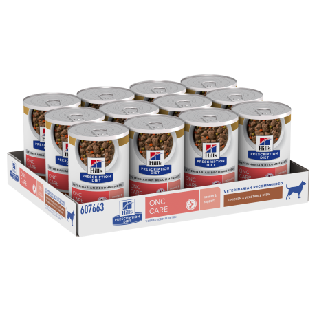 Hill's Prescription Diet ONC Care Dog Chicken & Vegetable Stew 354gm Can x 12 Tray