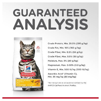 Hill's Science Diet Feline Adult Urinary Hairball Control Dry Food Chicken