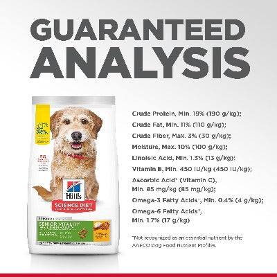 Hill's Science Diet Adult 7+ Senior Vitality Small & Mini Senior Dry Dog Food 1.58kg