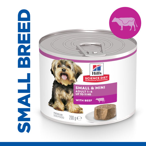 Hill's Science Diet Adult Small & Mini with Beef Wet Dog Food 200g x 12 tray
