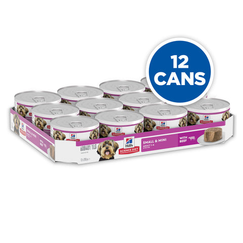 Hill's Science Diet Adult Small & Mini with Beef Wet Dog Food 200g x 12 tray