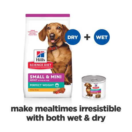 Hill's Science Diet Adult Small & Mini Perfect Weight Dog Food with Turkey 200g can