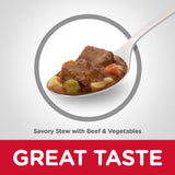 Hill's Science Diet Adult 7+ Savory Stew Beef & Vegetables Canned Dog Food 363g x 12 Tray