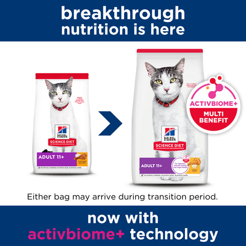 Hill's Science Diet Feline Adult 11+ Senior Dry Food 1.58kg