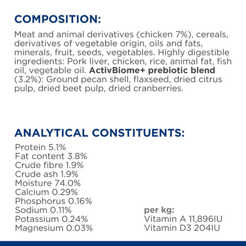 Hill's Prescription Diet Gastrointestinal Biome Digestive/Fibre Care Canned Dog Food 370g x 12 Tray