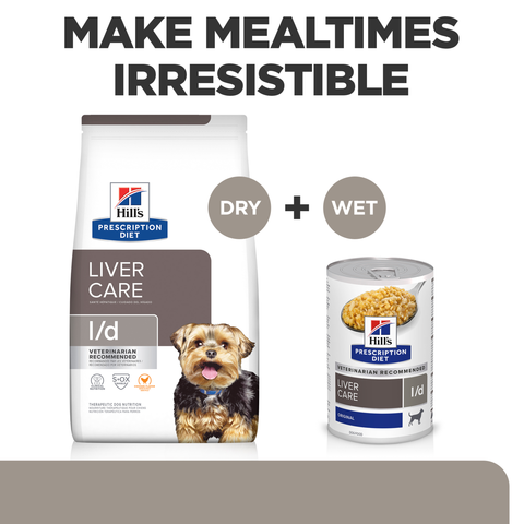 Hill's Prescription Diet l/d Liver Care Dog Food 370g x 12 Tray (New Formula)