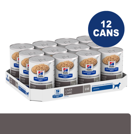 Hill's Prescription Diet l/d Liver Care Dog Food 370g x 12 Tray (New Formula)