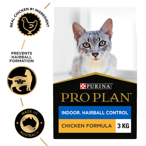 Pro Plan Cat Indoor Hairball Control Dry Food 3kg