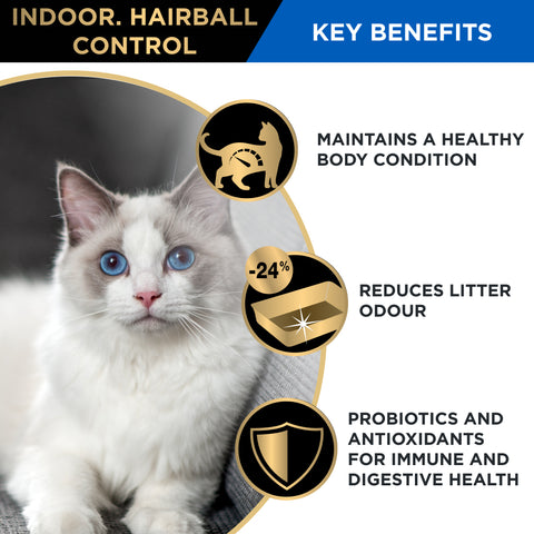 Pro Plan Cat Indoor Hairball Control Dry Food 3kg