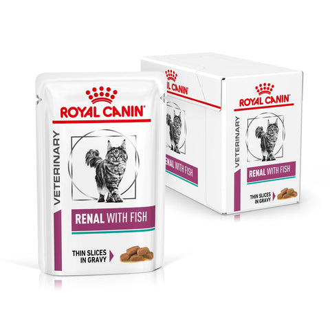 Royal Canin Cat Renal Sachets with Fish (in Gravy) 85gm x 12 Sachets