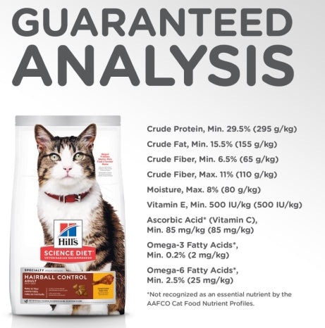 Hill's Science Diet Feline Adult Hairball Control Dry Food