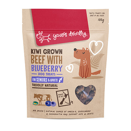 Yours Droolly Kiwi Grown Senior Beef with Blueberry Treats