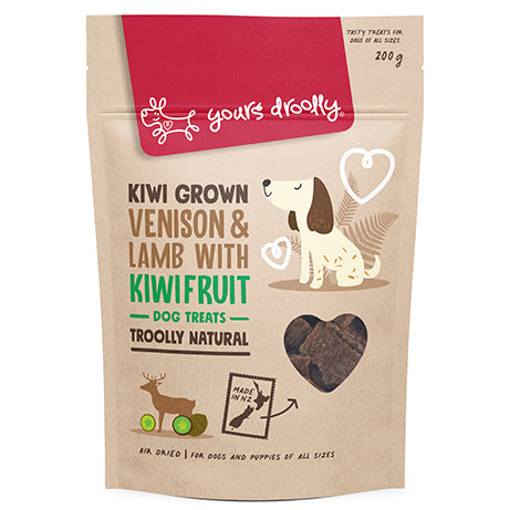 Yours Droolly Kiwi Grown Venison, Lamb with Kiwifruit Treats