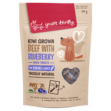 Yours Droolly Kiwi Grown Senior Beef with Blueberry Treats