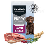 Black Hawk Puppy Food for Medium Breeds – Original Lamb & Rice 10kg