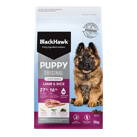 Black Hawk Puppy Food for Large Breeds – Original Lamb & Rice