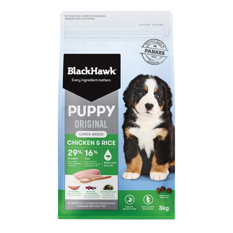 Black Hawk Puppy Food for Large Breeds – Original Chicken & Rice 20kg
