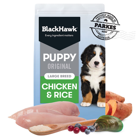 Black Hawk Puppy Food for Large Breeds – Original Chicken & Rice 20kg