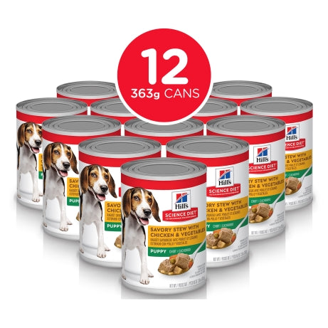 Hill's Science Diet Puppy Savory Stew with Chicken & Vegetables 363g x 12 Tray