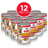 Hills Science Diet Adult Savory Stew Chicken & Vegetables Canned Wet Dog Food 363g x 12 Tray