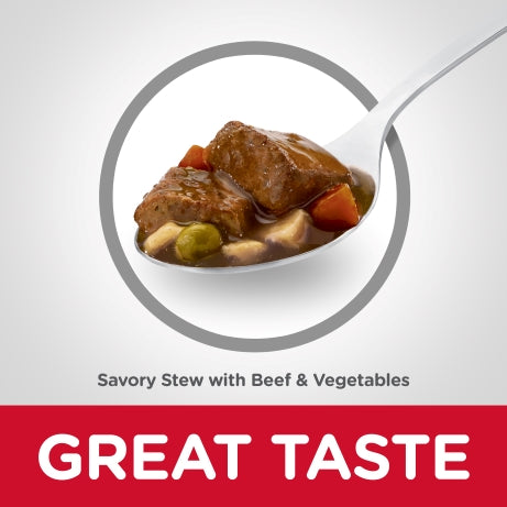 Hill's Science Diet Adult Savory Stew Beef & Vegetables Canned Wet Dog Food 363g x 12 Tray