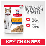 Hill's Science Diet Feline Adult 7+ Chicken Food 12 x 85g sachets
