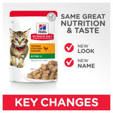 Hill's Science Diet Feline Kitten Chicken Food 12 x 85g sachets