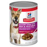 Hill's Science Diet Adult Savory Stew Beef & Vegetables Canned Wet Dog Food 363g x 12 Tray