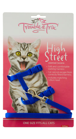 Trouble & Trix Cat Harness Set High Street Pet Accessories