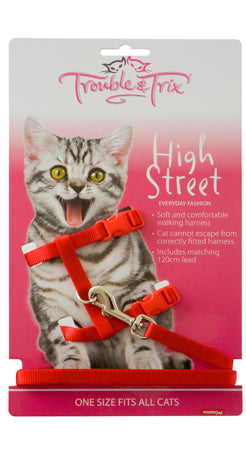 Trouble & Trix Cat Harness Set High Street Pet Accessories