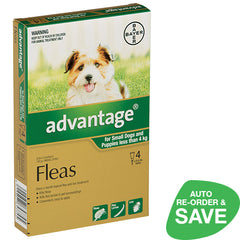 Advantage For Small Dogs and Puppies Less than 4 kgs 4 Pack