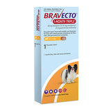 Bravecto 1 Month Triple Chew For X-Small Dog 2.5 to 5kg - 1 Chew