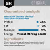 Black Hawk Adult Cat Variety Pack Wet Pouches in Gravy 85g x 12