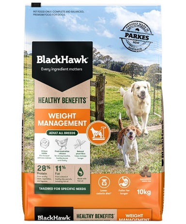 Black Hawk Adult Dog Healthy Benefits Weight Management 10kg