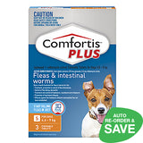Comfortis PLUS Small Dog Chewable Flea & Worm Tablets 3 Chews