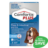Comfortis PLUS Large Dog Chewable Flea & Worm Tablets 3 Chews