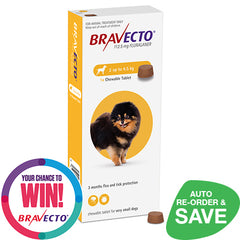 Bravecto Chewable X-Small Dog 2-4.5kg