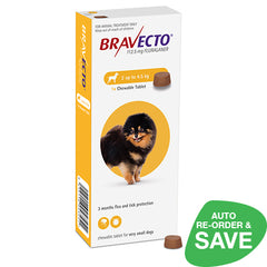 Bravecto Chewable X-Small Dog 2-4.5kg