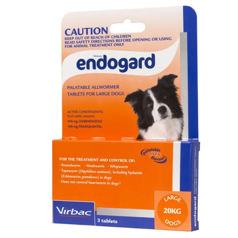 Endogard Wormer 20kg Dog 3 Pack