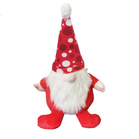 Xmas Santa Gnome with Polkadot Hat 30cm