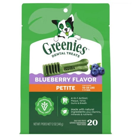 Greenies Dental Chews Blueberry Petite 20 Pack
