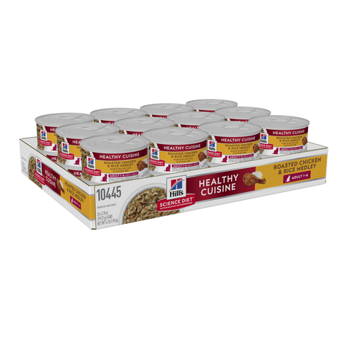 Hill's Science Diet Feline Adult Healthy Cuisine Chicken & Rice Medley 79g Tray 24 cans