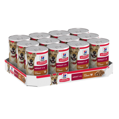 Hill's Science Diet Adult with Turkey Canned Wet Dog Food Tray 12 x 370g Cans