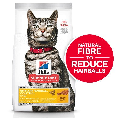 Hill's Science Diet Adult Urinary Hairball Control Dry Cat Food Chicken 1.58kg