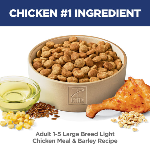 Hill's Science Diet Adult Light Large Breed Dry Dog Food 12kg
