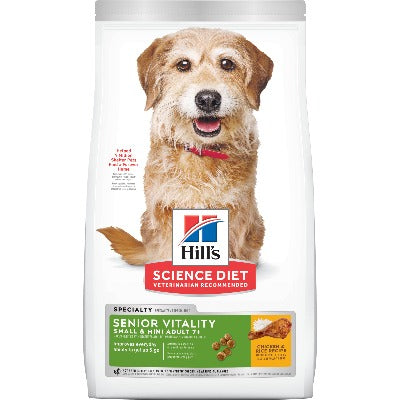 Hill's Science Diet Adult 7+ Senior Vitality Small & Mini Senior Dry Dog Food 1.58kg