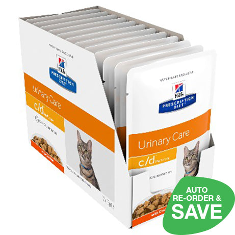 Hill's Prescription Diet c/d Multicare Urinary Care Chicken Cat Food Pouches - OUT OF STOCK