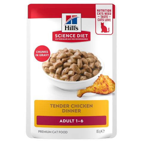 Hill's Science Diet Feline Adult Chicken Food 12 x 85g sachets