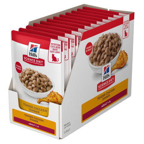 Hill's Science Diet Feline Adult Chicken Food 12 x 85g sachets